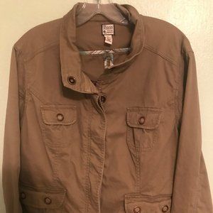 G.H. Bass & Co - Women's Tan Cargo Waist Length Jacket  Size XL